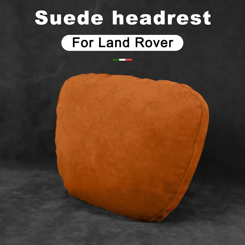 

For Land Rover Defender Discovery Range Rover Sport Velar Evoque Suede Car Neck Rest Pillow - Auto Seat Neck Support Accessories