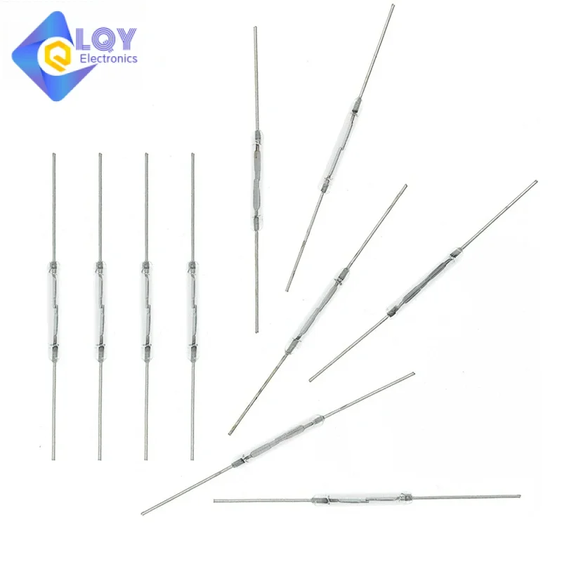 LQY 10pcs N/O Reed switch Magnetic Switch 2 * 14mm Normally Open Magnetic Induction switch