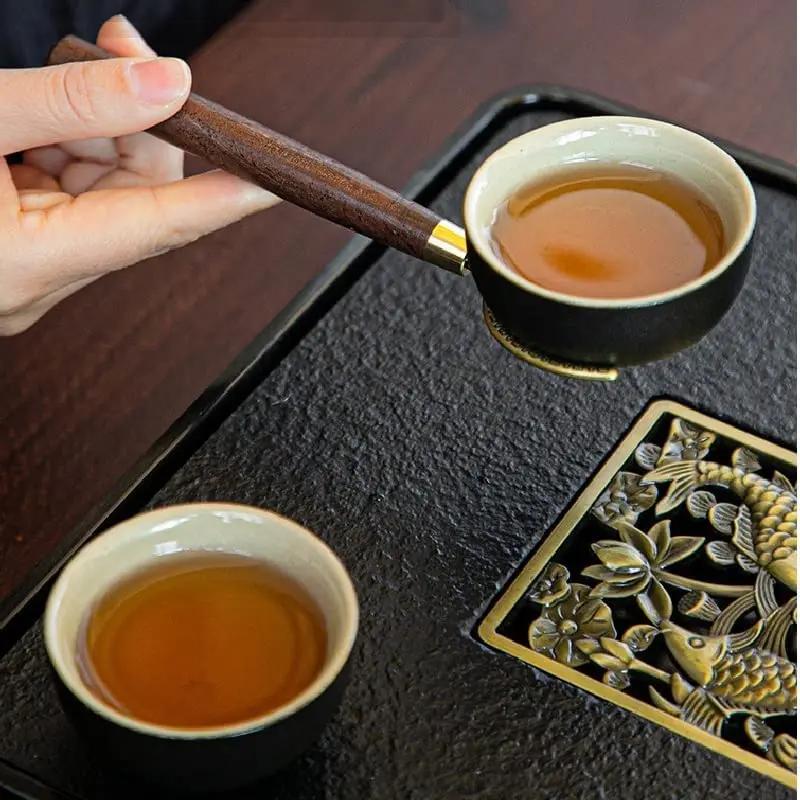 6Pcs/Set Tea Ceremony Set Heat-resistant Kongfu Tea Tools Wooden Chinese Teaspoon Tea Tong Needle Set Tearoom Supplies