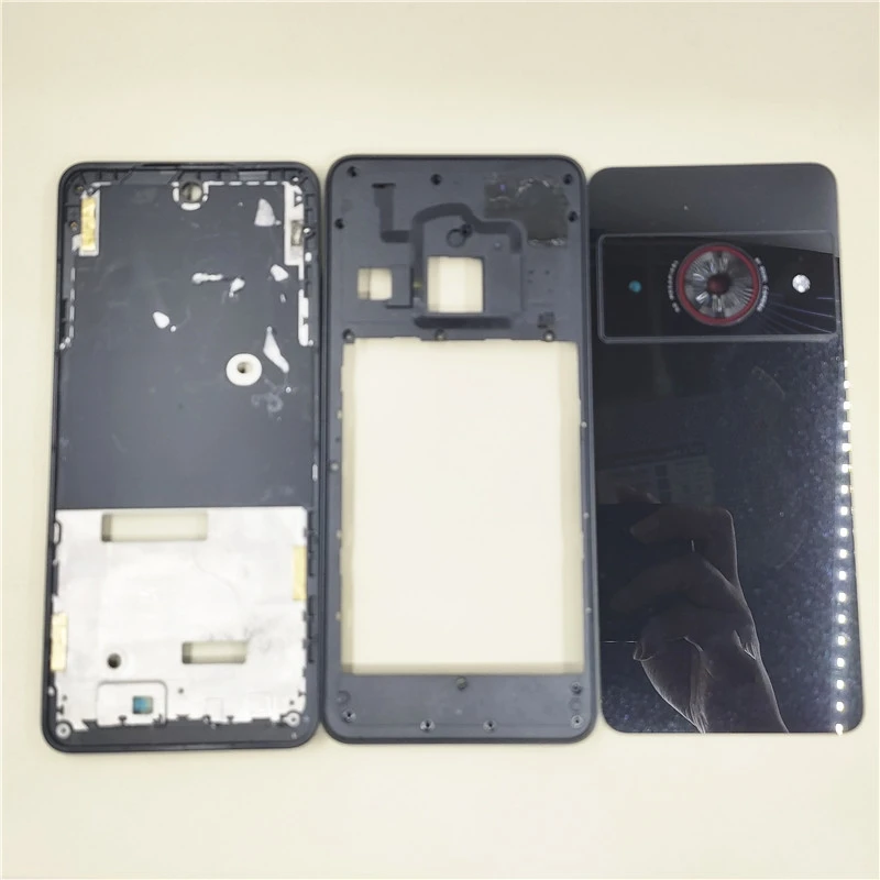 Back Cover Rear Door Housing Case for Telstra T-Elite 5G / for ZTE Blade A75 Pro Battery Cover with Middle Frame Camera Lens