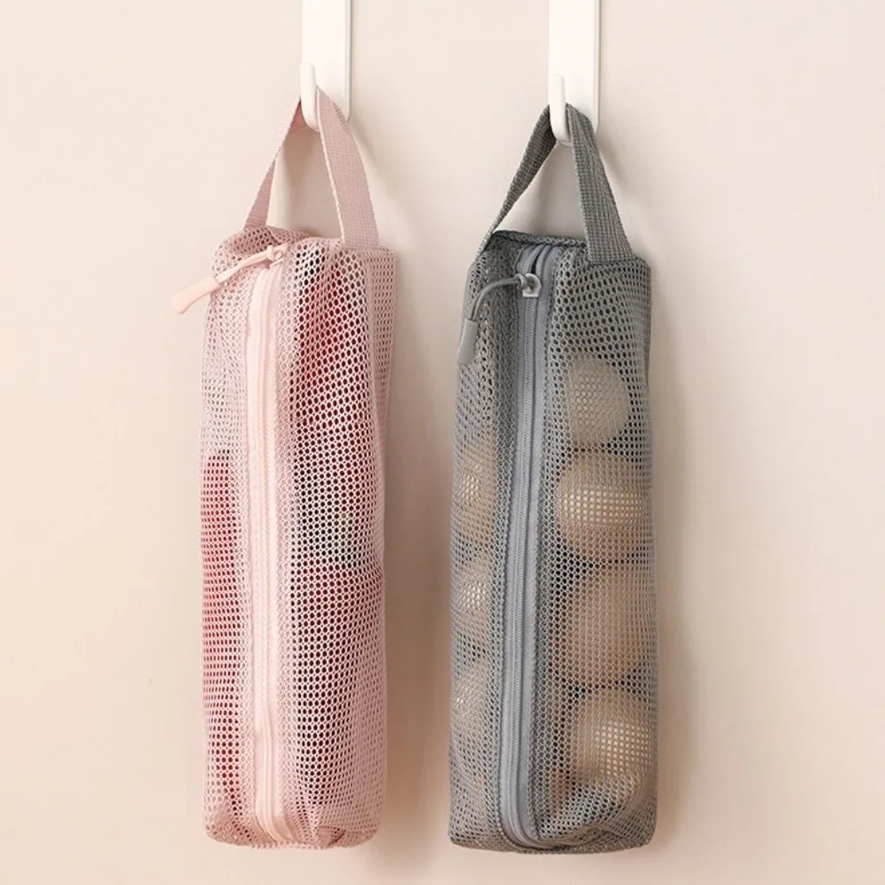 

Simple with Handy Handle Mesh Toiletry Bag Foldable Light Weight Toiletry Storage Bag Quick Dry Makeup Bag Washing Handbag Trips