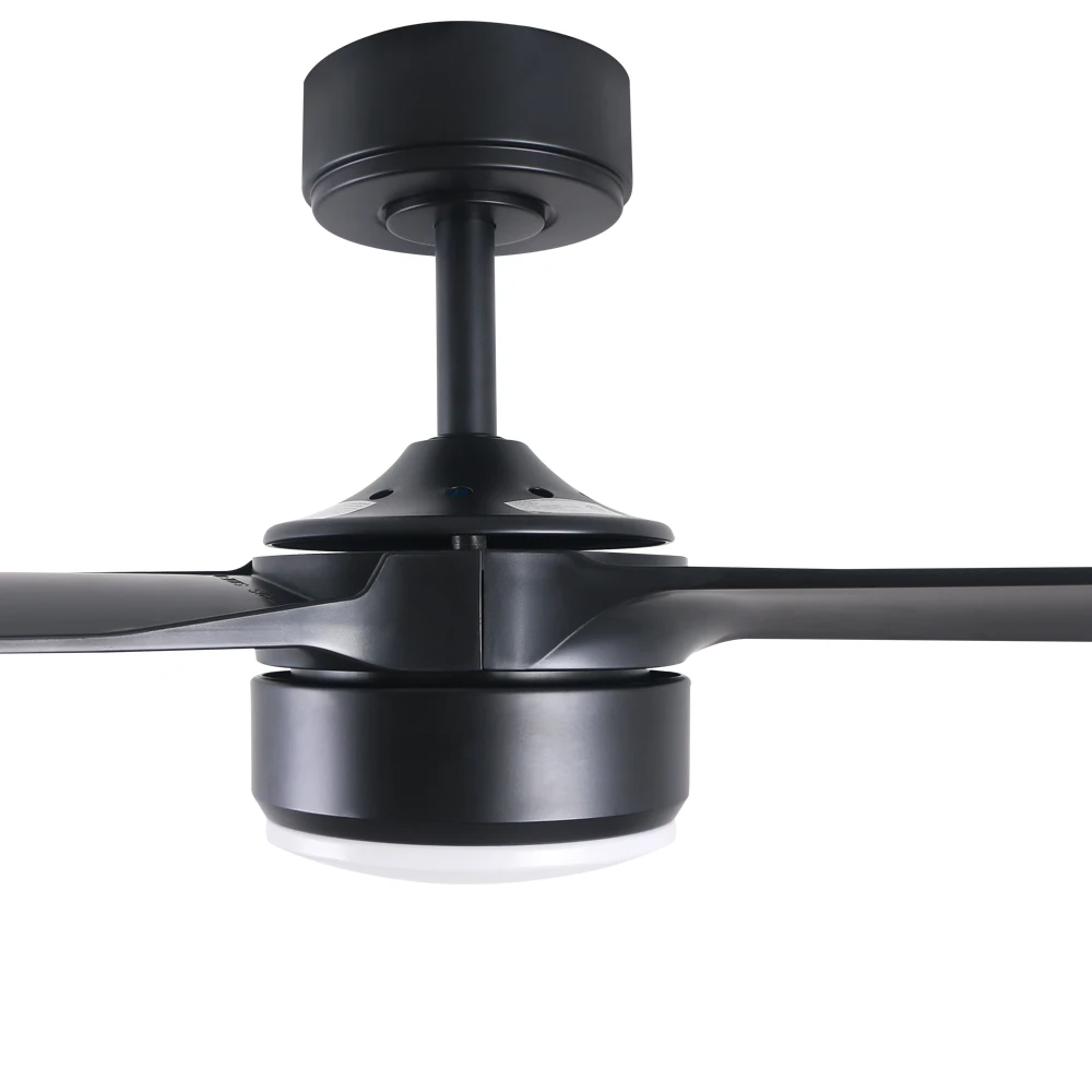 Casa moderna decorativa 52 Polegada ventilador de teto luz 6 velocidade vento ultra silencioso remoto durável metal elétrico disponível branco preto