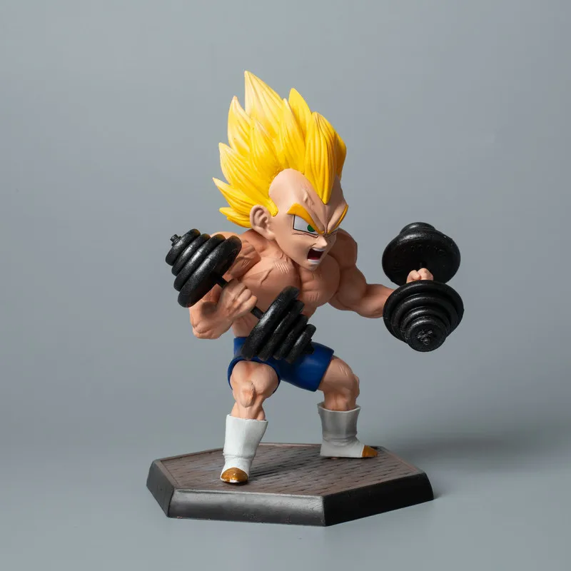 Dragon Ball Z Vegeta Son Gohan Goku Fitness Figure Dbz Muscle Man Model Bodybuilding  Figurine Toy Series Gym Anime Statue