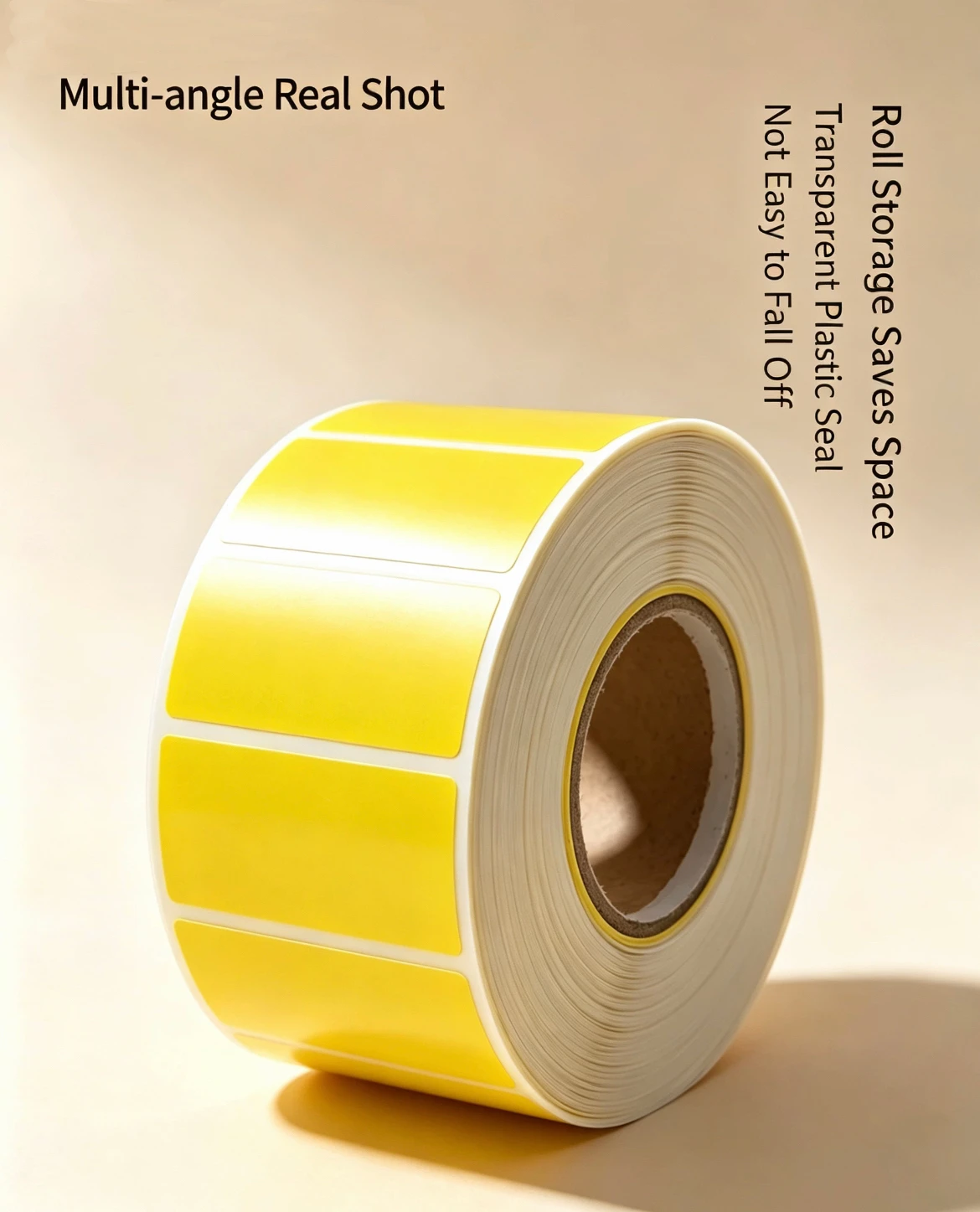 Custom Yellow Adhesive Label Paper  Strong Adhesive  30*20   50*30