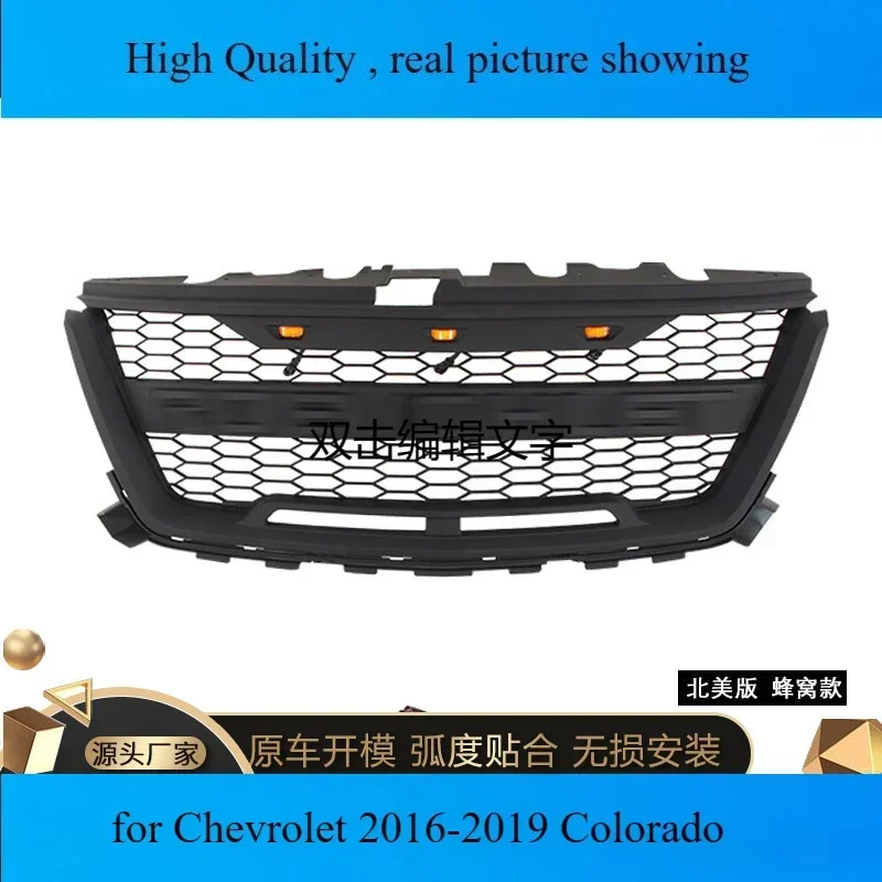 

car Front Bumper Grill Center Grille for 2016-2019 Chevrolet Colorado Grille North American cellular model auto Racing grills