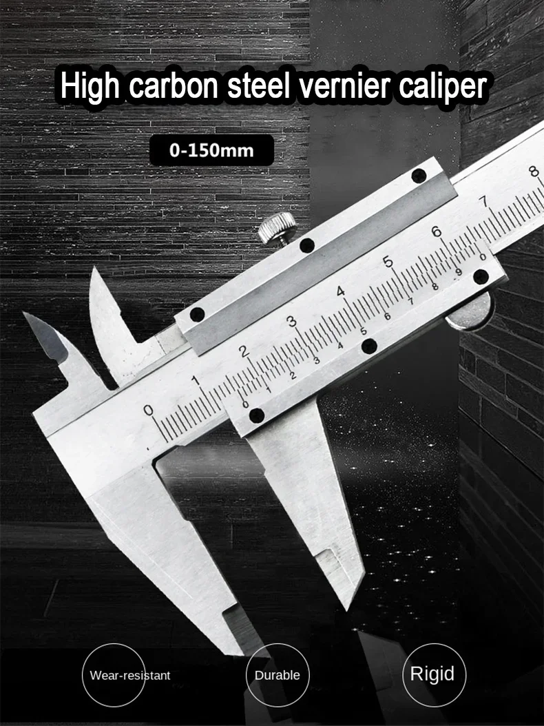 Professional Industrial Vernier Caliper Carbon Steel Precision Measurement Four Use Metric Precision Measuring Tool