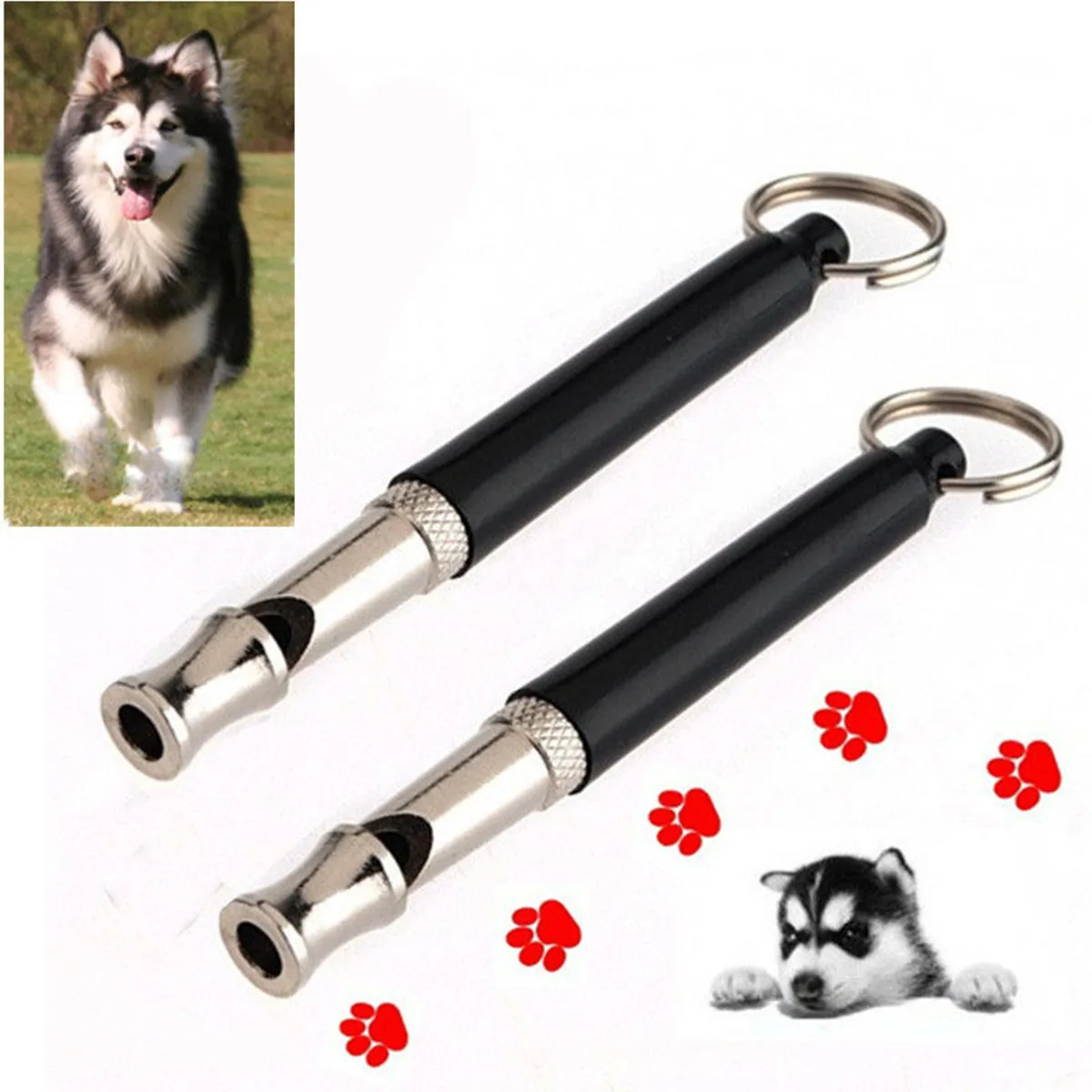 

Dog Barking Whistle Sound Dog Training Kits Whistle with Strap.