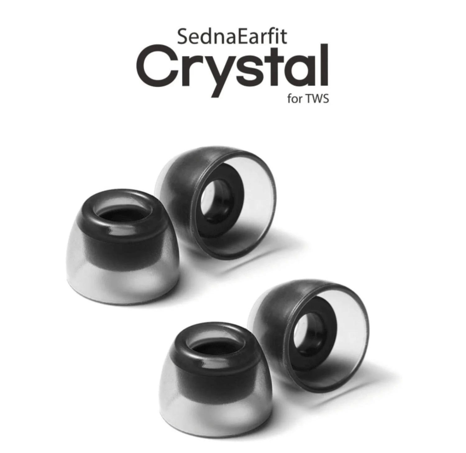 1 Pair AZLA SednaEarfit Crystal Ear Tips For TWS Earphones Compatible With Galaxy Buds 2, Buds, Buds+ Earbuds Anti-Slip Earplugs