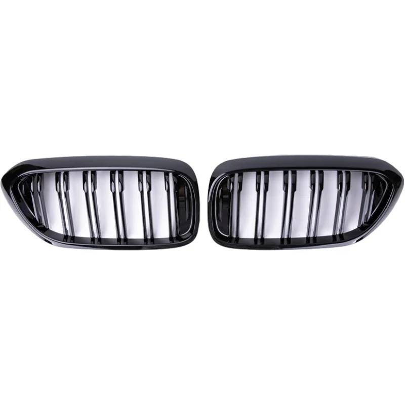 For BMW 5 Series G30 G38 525I 530I 540I 550I Car Front Bumper Grilles Grille Gloss Black Grill 2018-2020 Double Slat Grilles