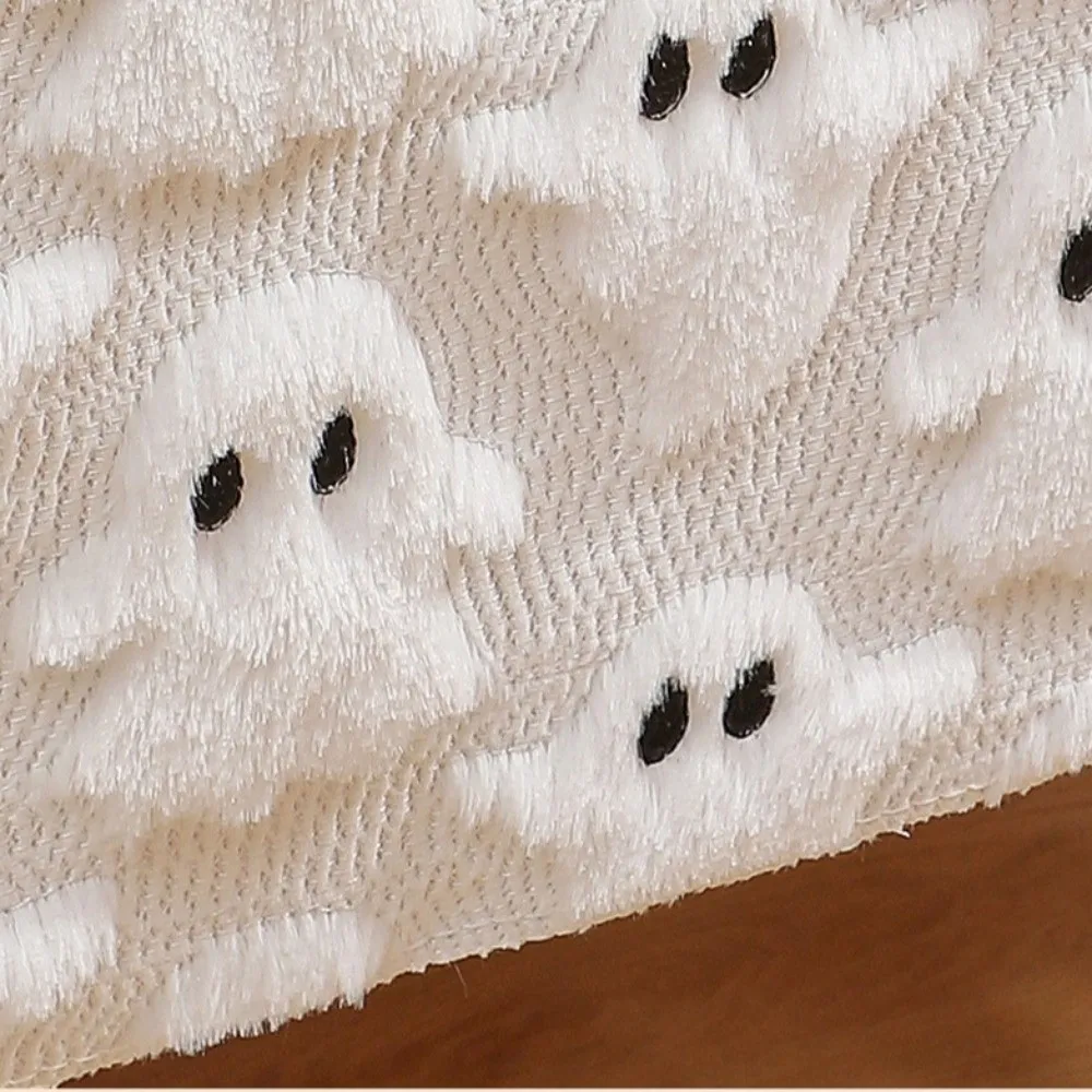 جديد هالوين الجدول عداء البوليستر ريفي نمط حزب الجدول إعداد الأبيض شبح نمط لينة غطاء الطاولة ديكور المنزل #2