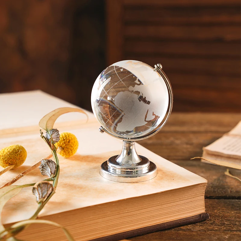 Mini Cute Glass Globe Earth Globe Makes Great Educational Toys Office Supplies Teaching Tools Desk Decoration Model Gift