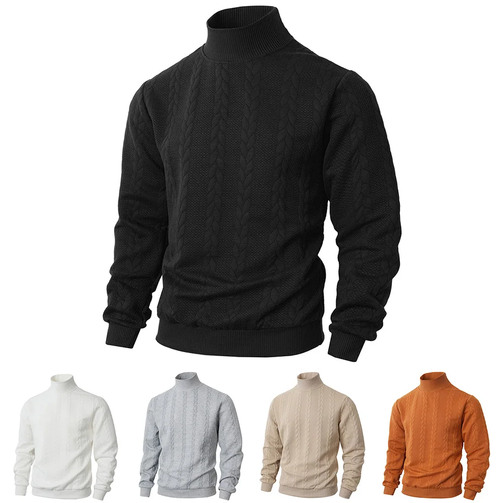 

Повседневная одежда, жаккардовый пуловер для праздничной вечеринки, новые мужские толстовки, толстовки, рубашка с базовым слоем, теплая вязаная однотонная одежда