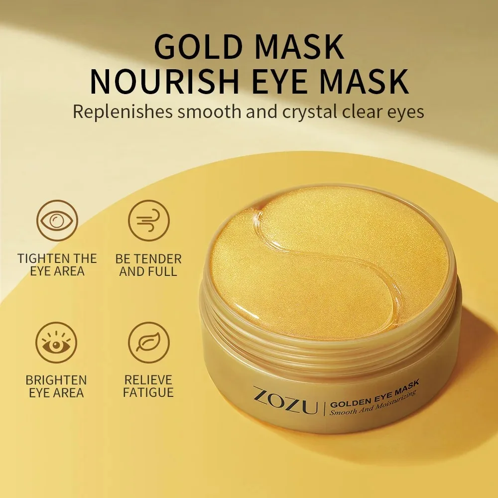 120 Pieces Eye Mask Avocado Gold Moisturize Firming Improve Eye Bags Eye Patches Anti Wrinkle Eye Patches for Dark Circles