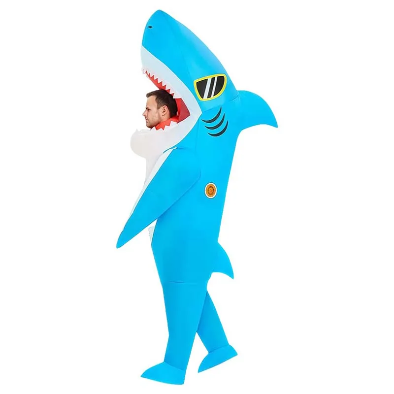 Adult Shark Inflatable Costume Cosplay Costume Cartoon Anime Funny Mascot Carnival Halloween Ocean Themed Party Dress Up New