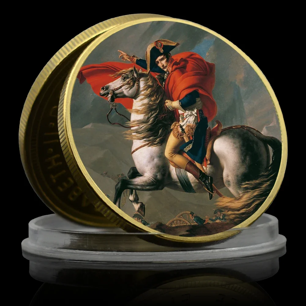 Napoleon Gold Coin Great Man The Emperor of The French Badge Commemorative Medal Europe FR Collectibles Gift