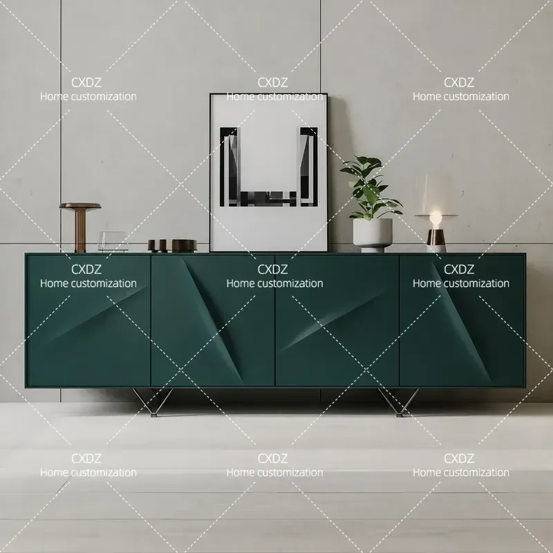 Modern Light Luxury Painted Dining Side Cabinet Entryway Porch Storage Unit Living Room Locker Decorative Shoe Cabinet