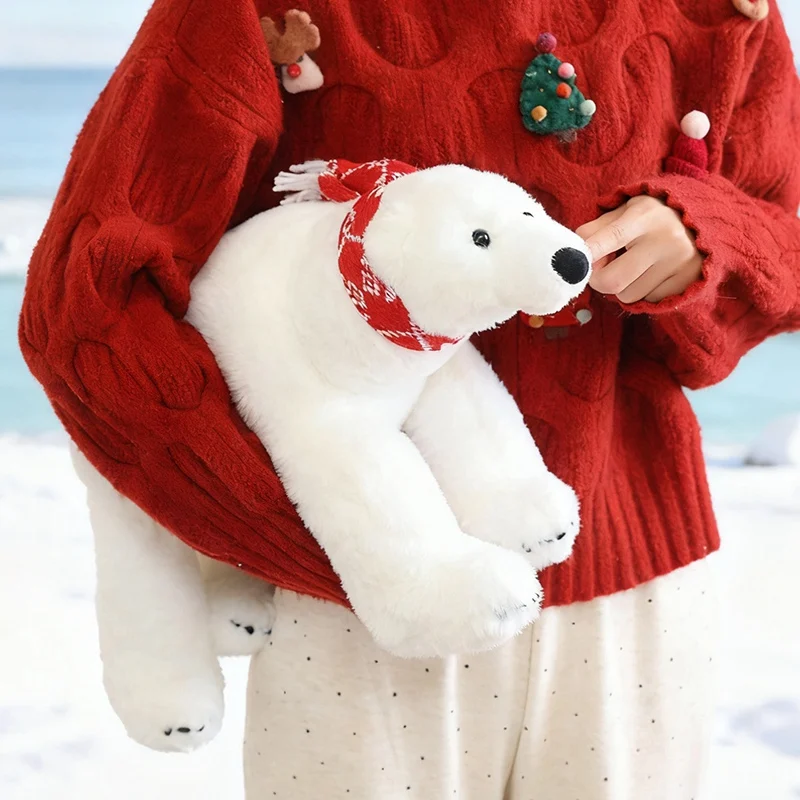 45/60CM Simulation Eisbär Plüsch Spielzeug Nette Stofftier Kissen Bär Puppen Für Geburtstag Weihnachten Geschenke – Detail 8