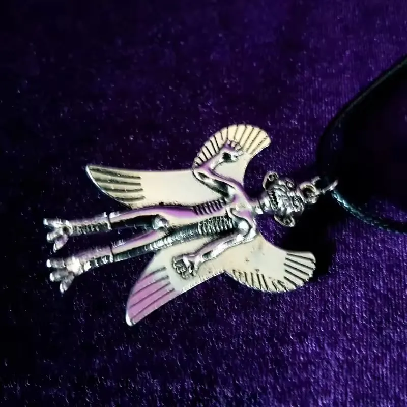 Pazuzu Necklace Occult Demonic Flying Demon Protection Sigil of Lucifer Pendant Necklace Amulet Shield Demonolatry Gift - Image 4