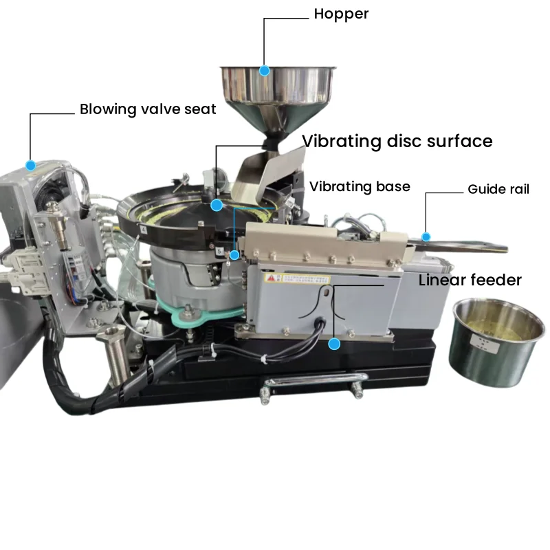 New Arrival Precision Rotary Parts Automatic Vibrating Bowl Feeder with Hopper for LED Electronics and Semiconductors