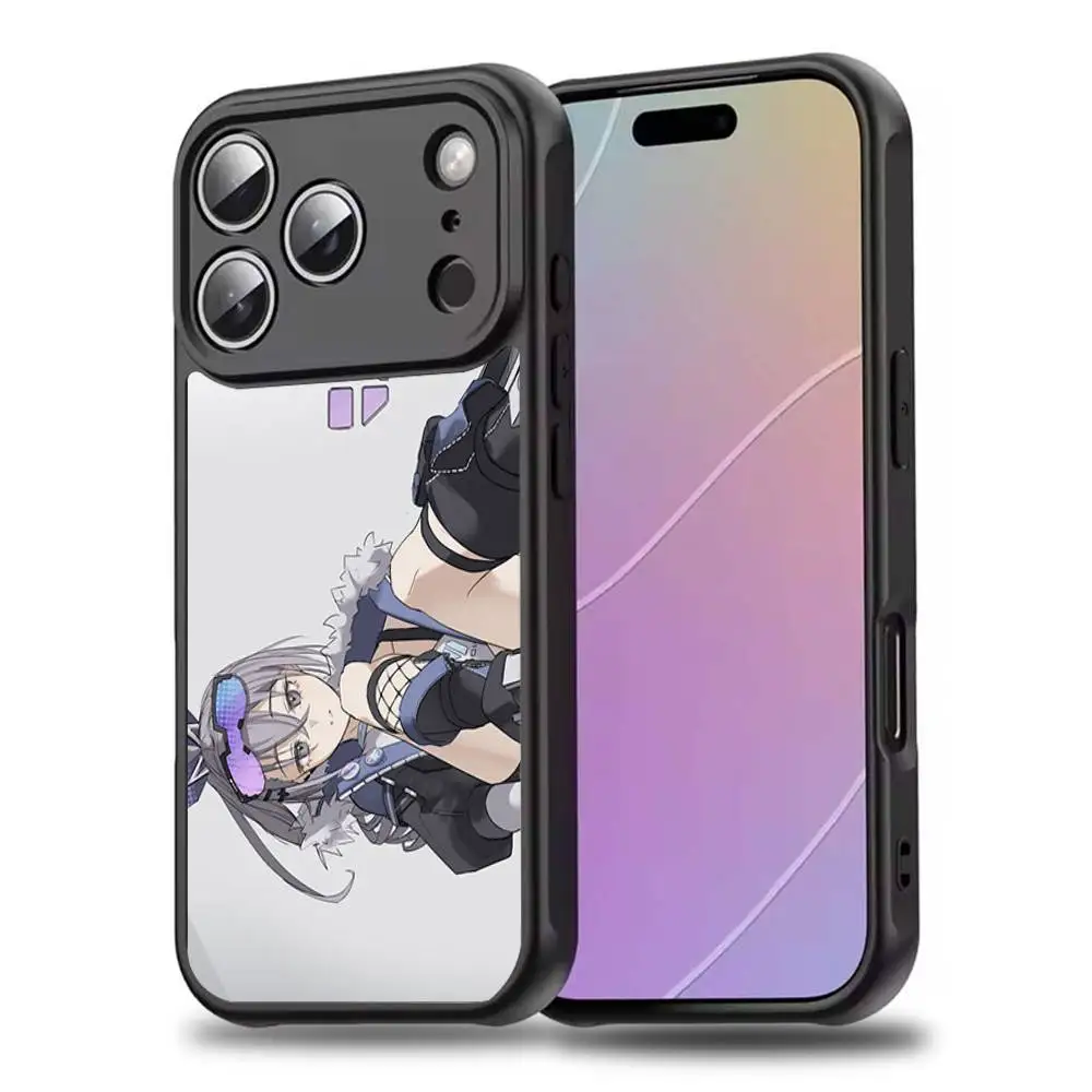 حافظة هاتف H-Honkai Silver W-Wolf لهاتف iPhone 17,16,15,14,13,12,11,Pro,Max,Plus,Mini,SE4,E Magsafe شحن لاسلكي مغناطيسي