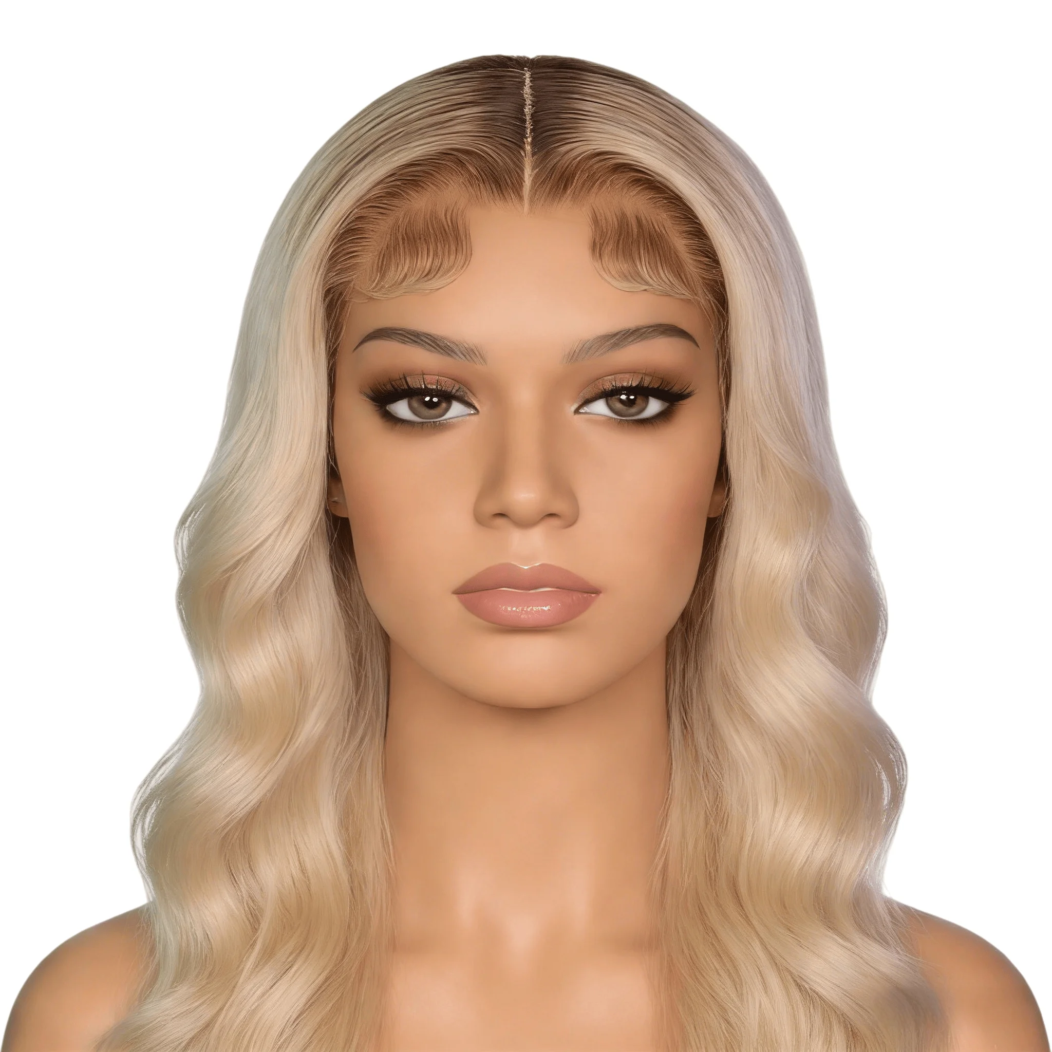 

Блонд парик из натуральных волос с темными корнями, 13x4, 13x6, с кружевной передней частью, предварительно вычесанный, прямой, бразильский, 4D # Цветные парики с кружевной застежкой T613