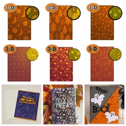 Drzewo liście księżyc słońce gwiazda wzór 3D tłoczenie Folder renifer koronkowe obramowanie dla majsterkowiczów Scrapbooking boże narodzenie Halloween papierowa karta