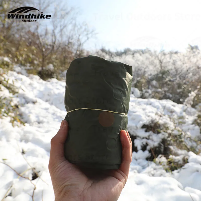 Imagem -02 - Windhike R5.8 Camping Inflável Mat Nylon Prata-revestido à Prova de Umidade Pad 20 ° Inverno ao ar Livre Dormindo Pad Bolsa Inflável