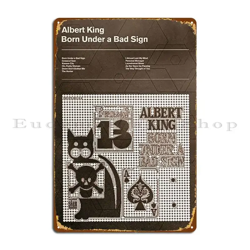 Albert King Metal Sign Vintage Designer Garage Personalized Living Room Tin Sign Poster