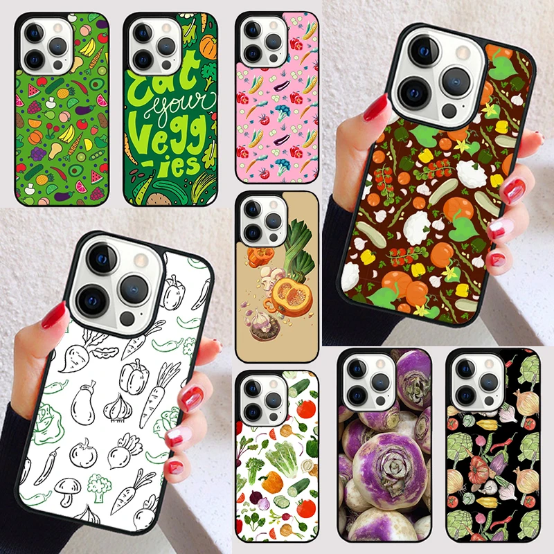 Vegan Vegetables Veggies Phone Case for iPhone 16 15 SE2020 6 7 8 Plus for Apple 13 11 12 14 Mini Pro Max Cover coque Shell