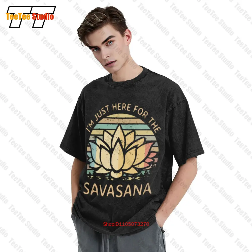 Immagine 4: Sono solo qui per la maglietta oversize vintage Savasana Yoga CWVV