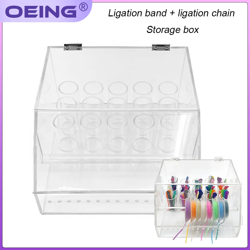 1 box Dental Ligature Tie Case Orthodontic Power Chain Placer Ligature Tie Arch Wire Placement Case Storage Box Dentistry Tool