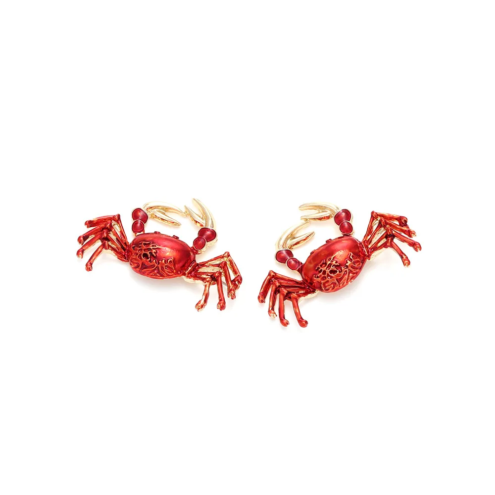 crab earrings Summer Ocean Sea Style Creative Stud Earring Metal Pierced Animal Ear Studs for Women Girls