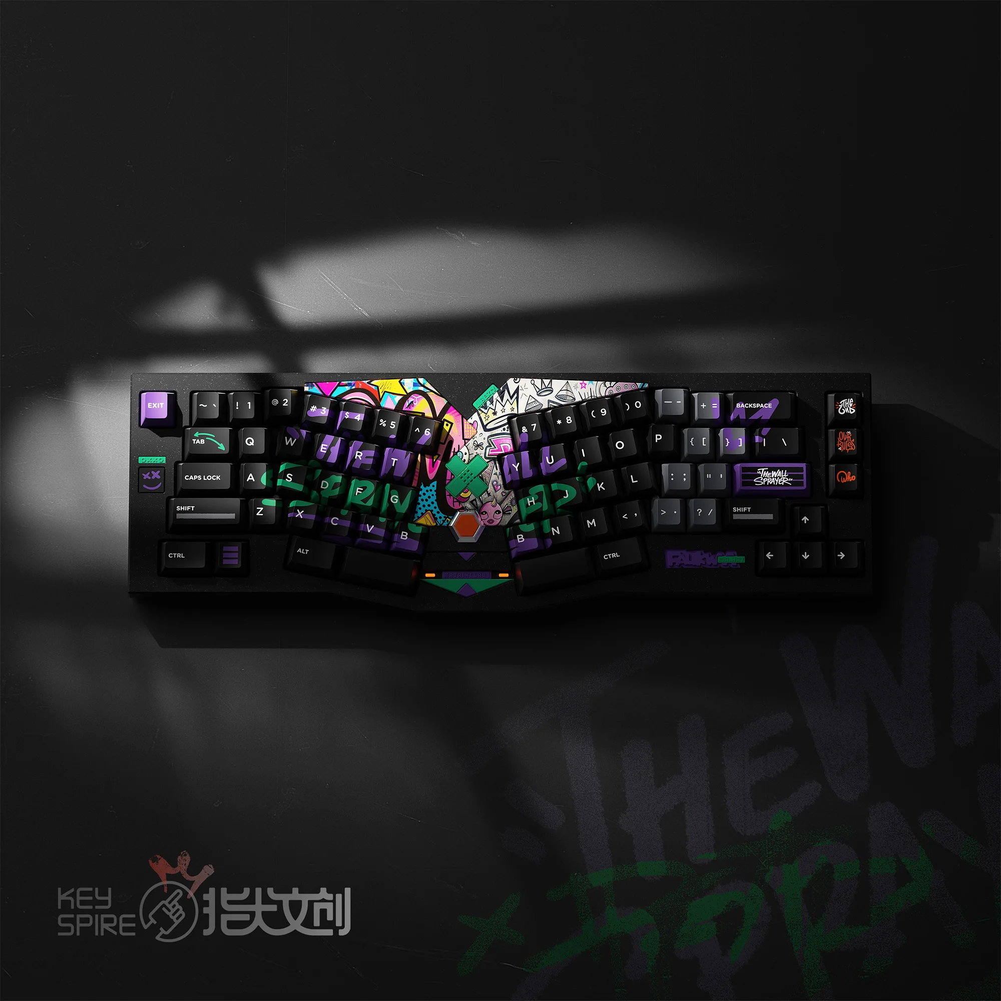 KeyTok Block X Dye Subbed Keycap Set PBT for keyboard 87 tkl 104