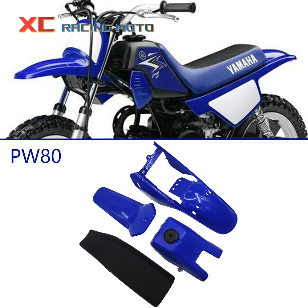 

Motorcycle Bodywork Plastic Fairing Body Kit Fuel Tank Front And Rear Fenders Seat For Yamaha PW80 PW 80 Dirt Bike Kids Bike