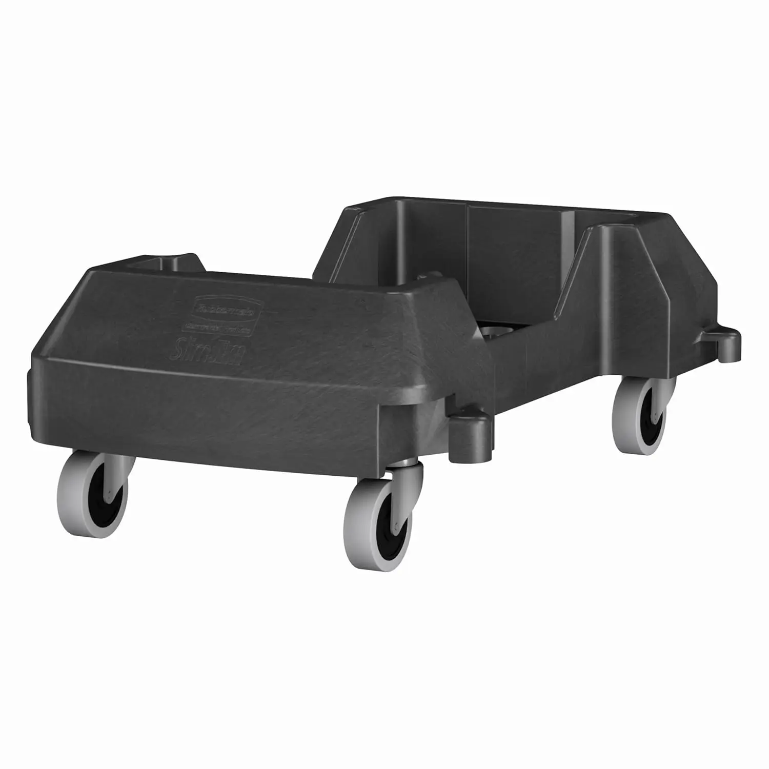 

Slim Jim Container Trash Can Trolley/Dolly with Wheels, Black, Resin, Easy Transport/Maneuverability of 16/23 Gallon Slim Jim
