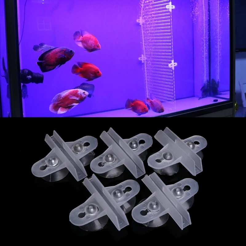 5Pcs Aquarium Dividers Clips 1.2 In Suction Cups Fish for Tank Divider Support C