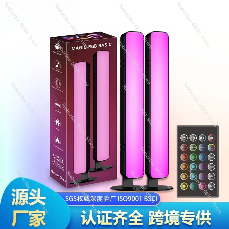 RGB Gaming Bedroom Atmosphere Lamp Desktop Sound Pickup Light Music Rhythm Ambient Light for PC Computer Desk LED Color Changing view 2