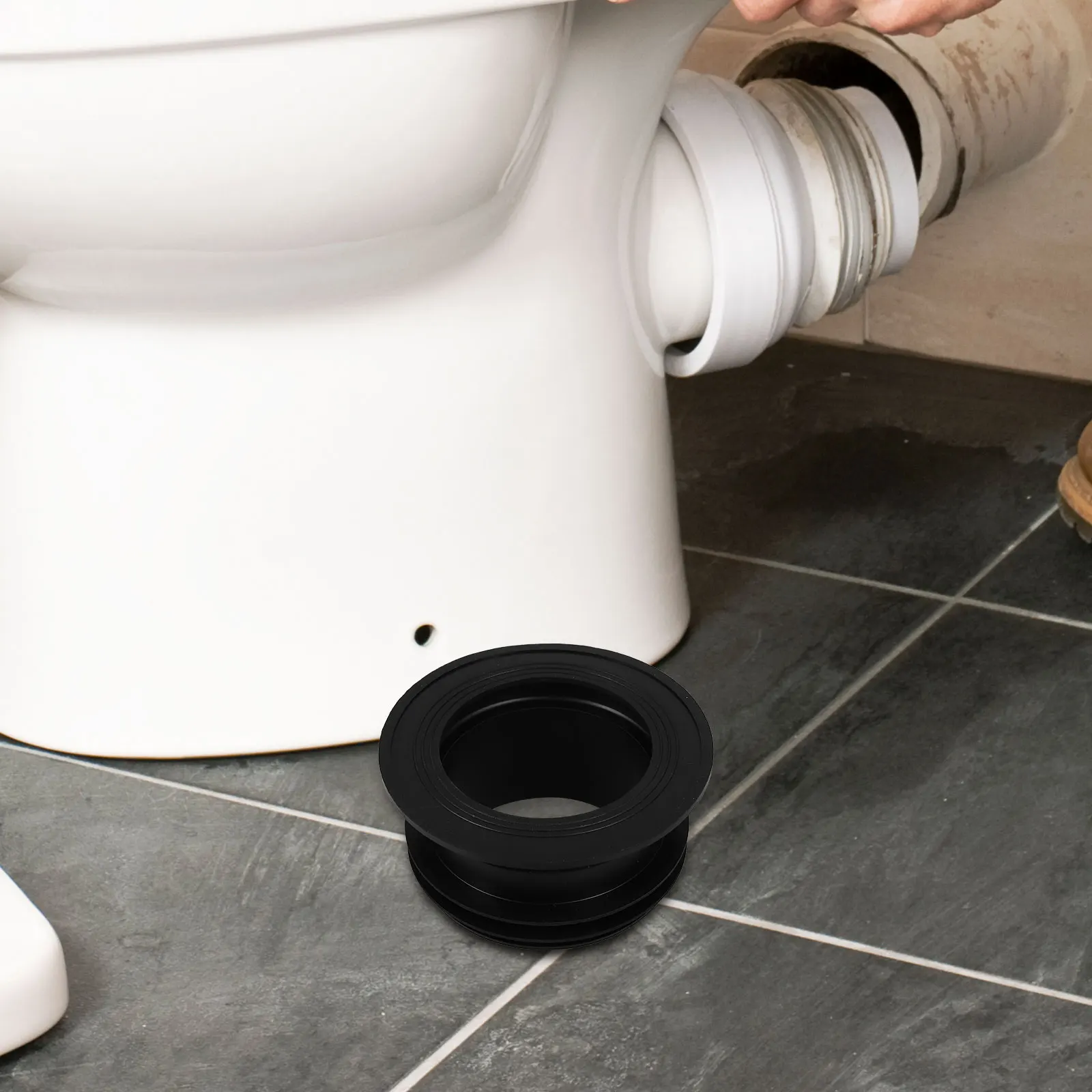 

Toilet Flange Seal Ring Thickened Rubber Anti-Backflow Sealing Solution Durable Toilet Gasket Replacement For Drain Pipe