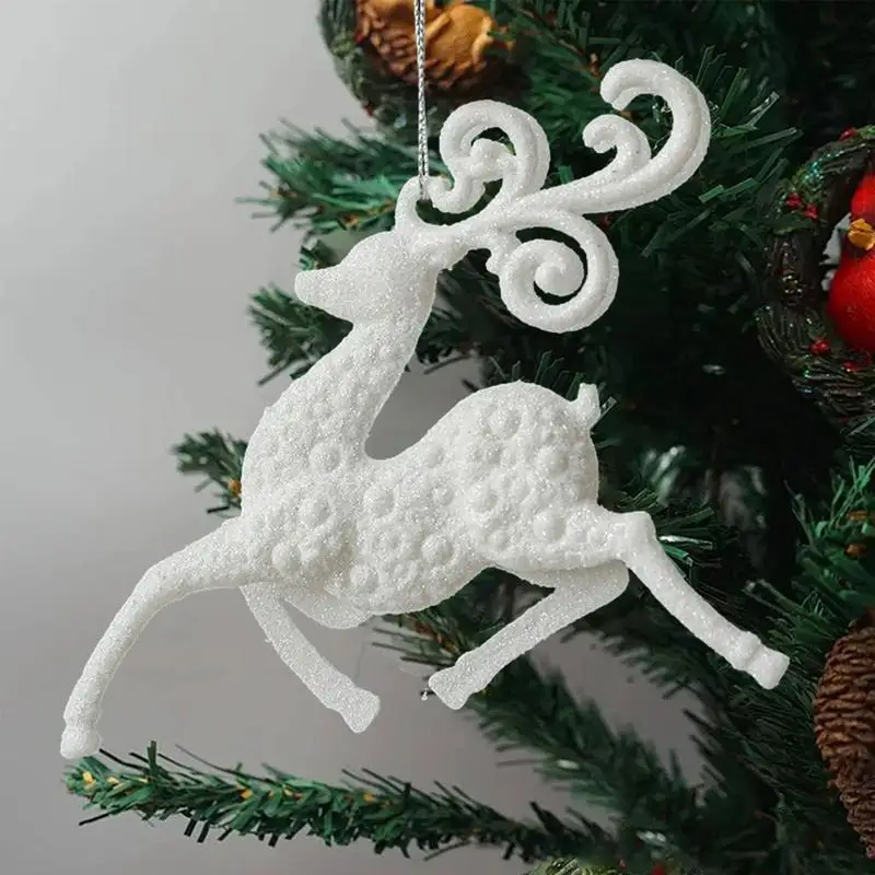 Christmas Tree Hang Ornaments Snowflake Elk Design Pendant Decorations Portable Angel Wings Ornament For Ceilings Doorways
