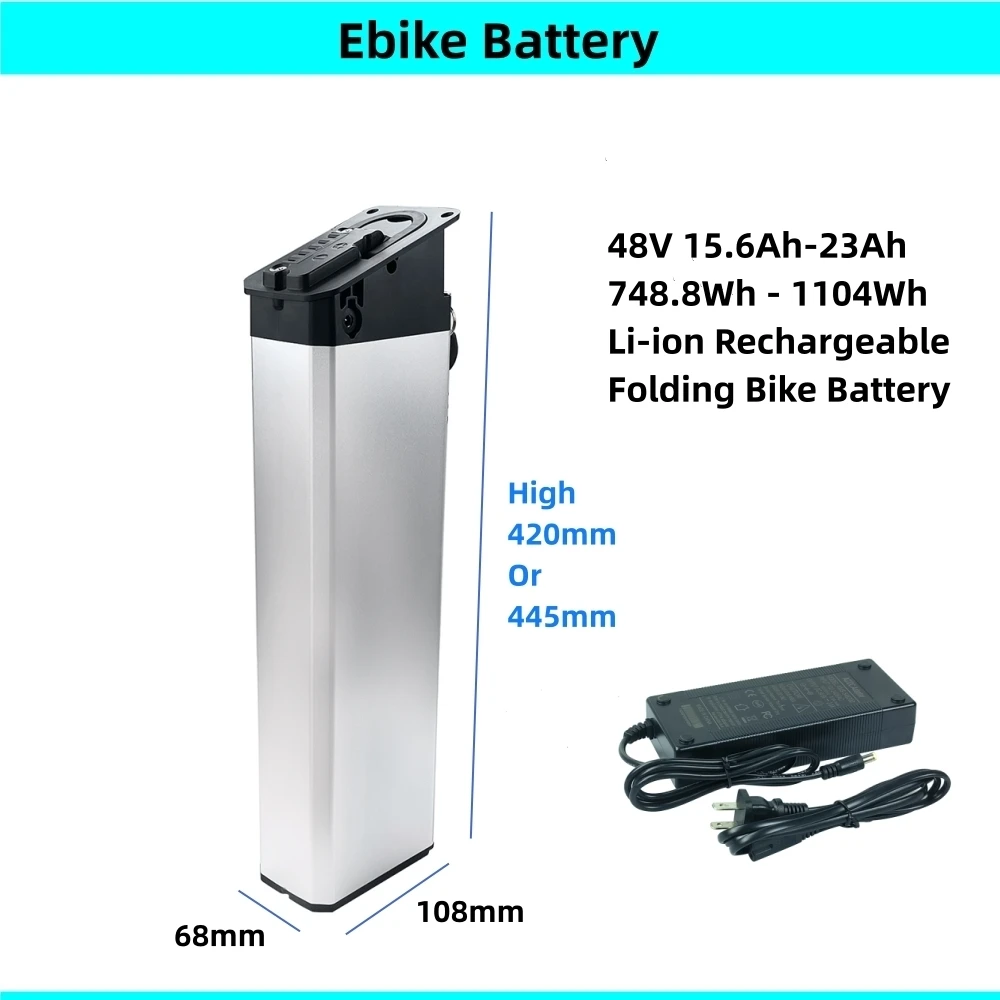 G-Force T42 Tat Tire Folding Ebike Battery 48v 20Ah 960Wh Li-ion Rechargeable Electric Bike Battery for G-Force T42 E-bike