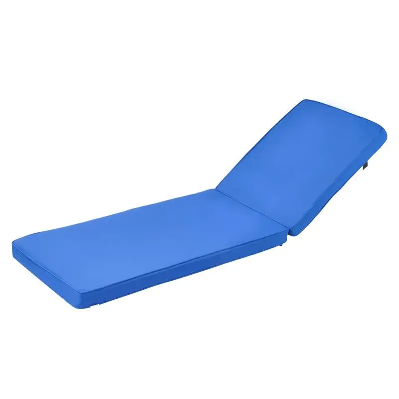 Chaise Lounge Cushion, 72 x 21 x 3 in, Outdoor Lounge Chair Cushions, Waterproof & Fade-Resistant, Sun Lounger Replacement Cushions with Ties, Patio Lounger Pads for Pool Deck Lawn, Blue view 6