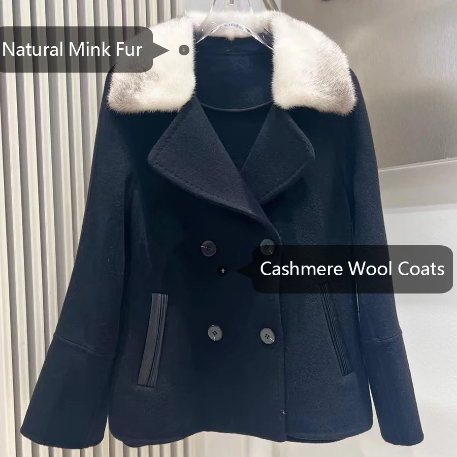 ウール混紡ジャケットとベルト付きレディースウールコート、ラグジュアリーなレディース新作カシミヤコート