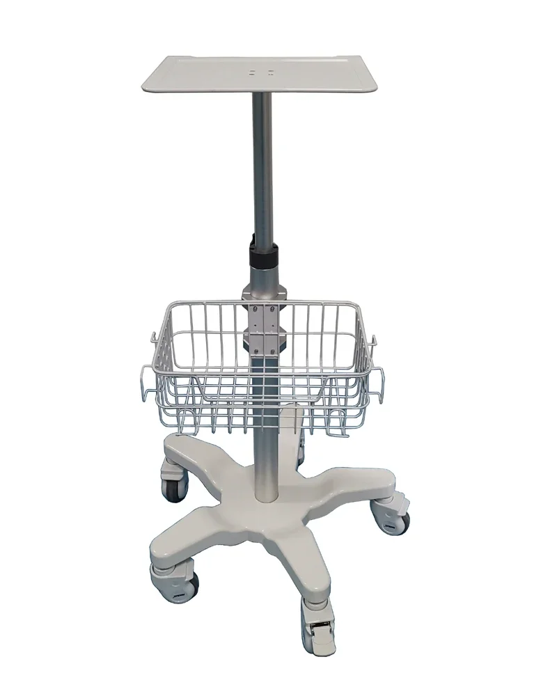 Hot-Hospital Use Bedside Mobile hospital stand& medical stand with Basket