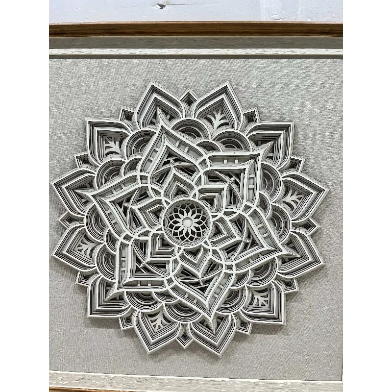 Multi-Layer Plastic Handmade Art Deco Pendant - Framed Pendant