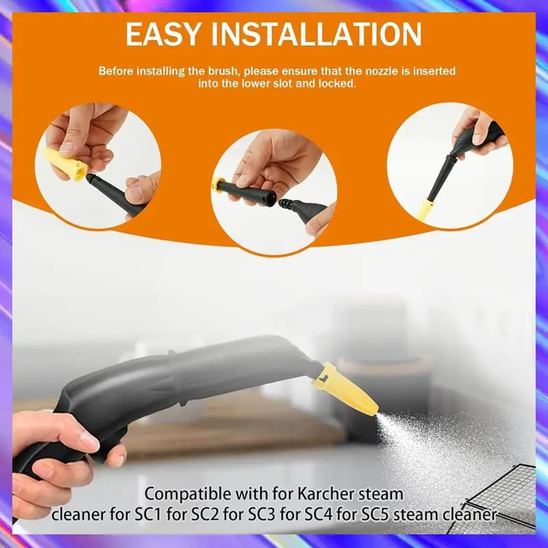 BAAD 10 Stück Dampfreiniger-Bürstenkopf für Karcher SC1 SC2 SC3 SC4 SC5 Dampfreiniger-Teile