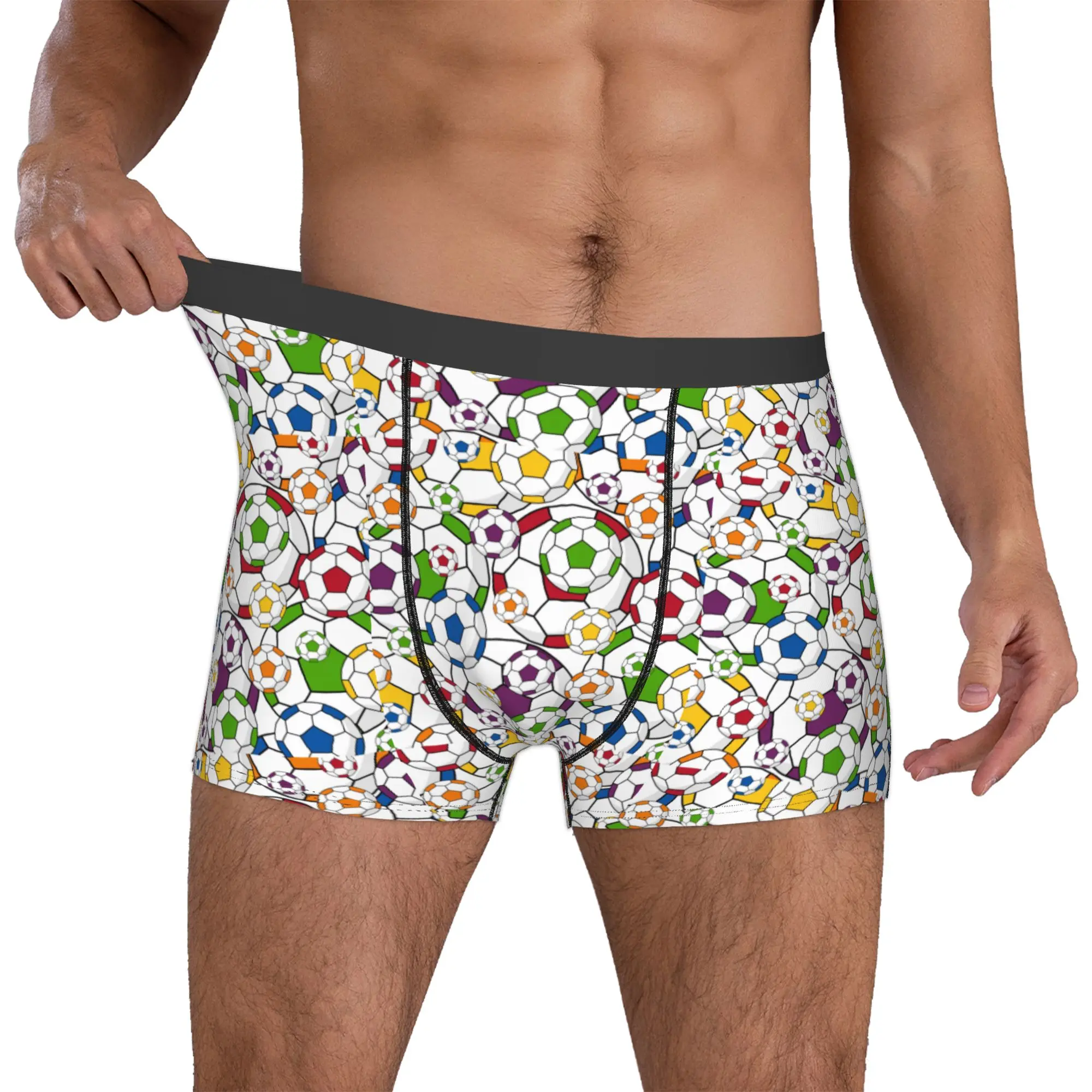 Novelty Football  Soccer  Boxers Shorts Panties Men's Underpants Breathable  Briefs Underwear