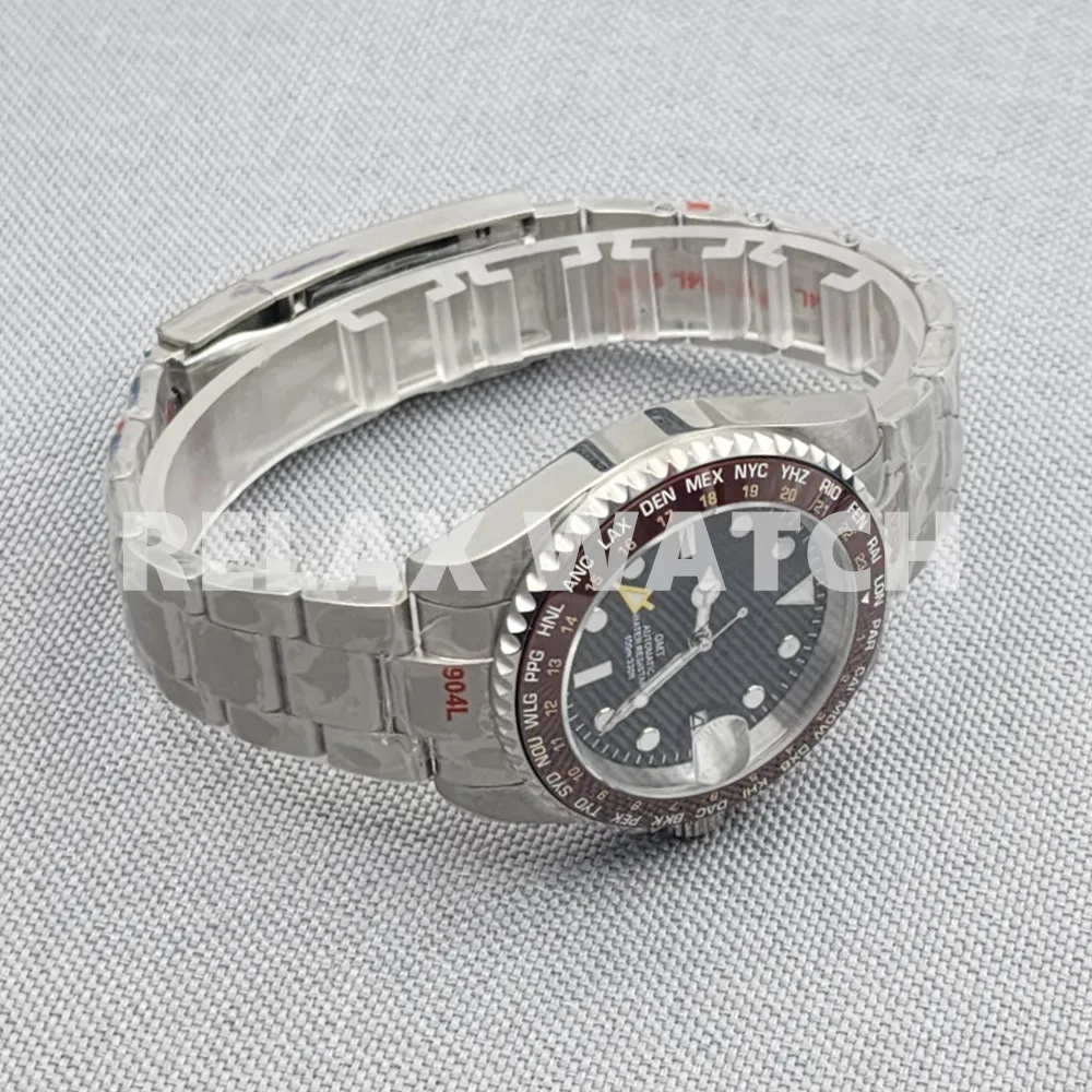 Часы из нержавеющей стали с сапфировым стеклом, 40 мм