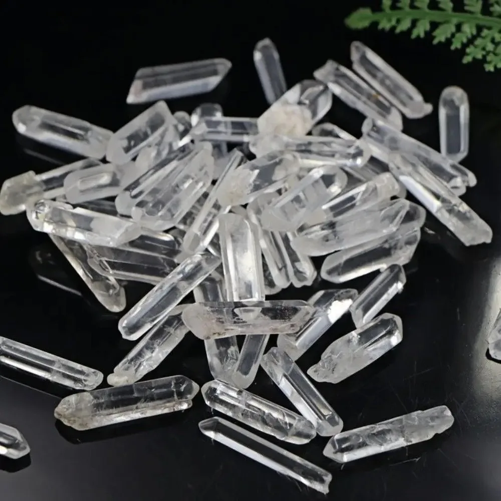 Natural Clear Quartz Crystal Wand Point Healing Stone for Energy Reiki, DIY Home Decor Collectible Gift
