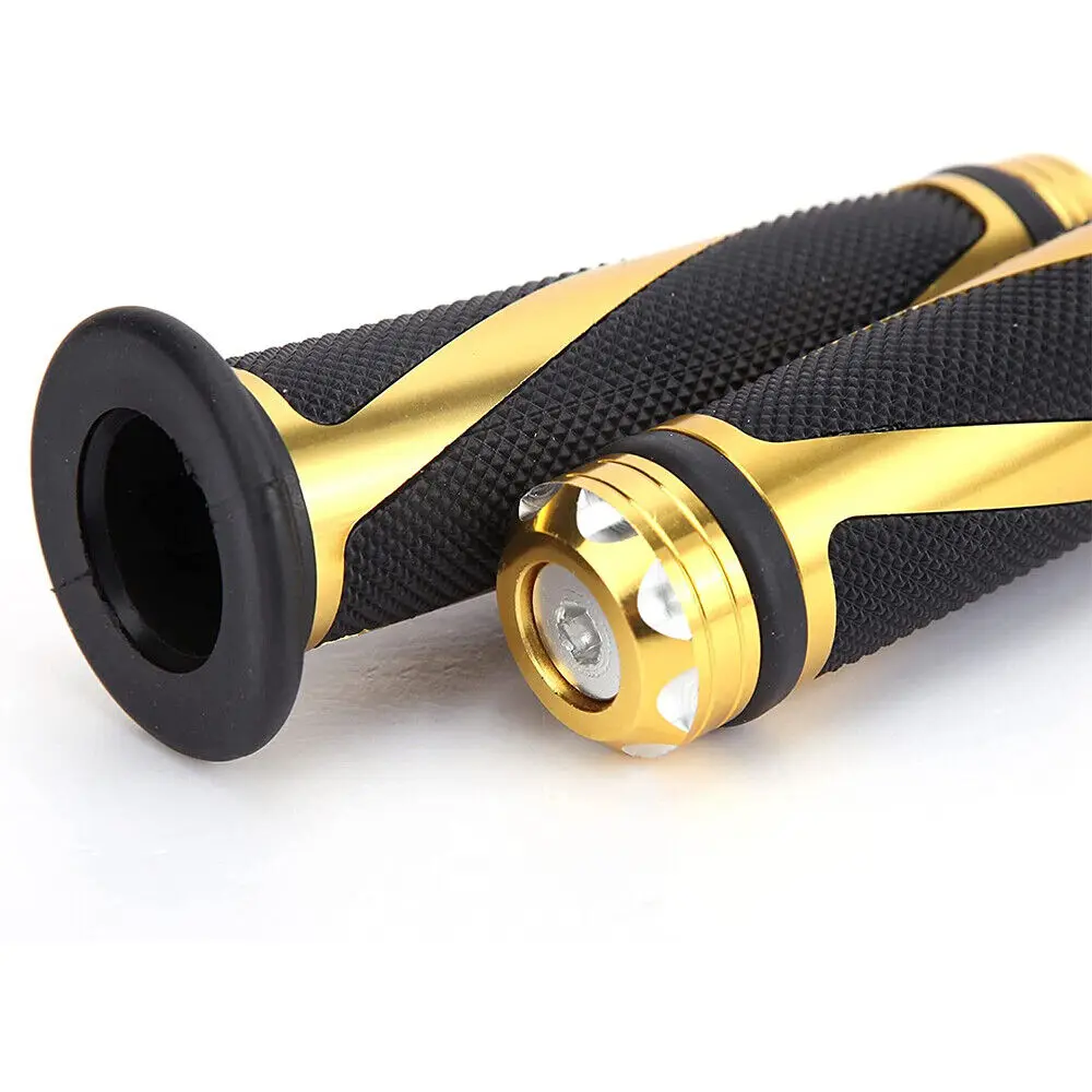 7/8inch Gold Stripe Motorcycle Hand Grips For Yamaha Honda ...