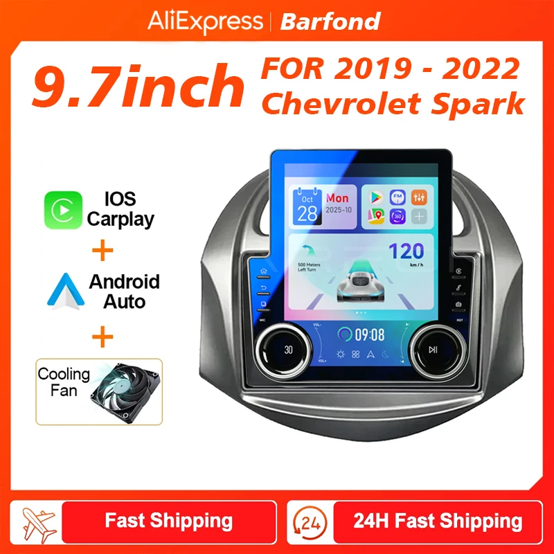 Android 13 For Chevrolet Spark Baic Beat Daewoo Matiz 2019 - 2022 Auto Radio Carplay Stereo Multimedia Player GPS Navigation 4G